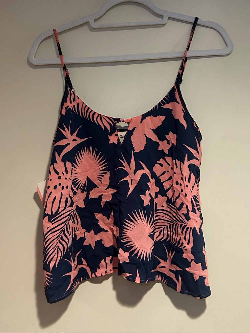 NWT Salt Life Coral and Navy Tropical Print Tank Sz XS
